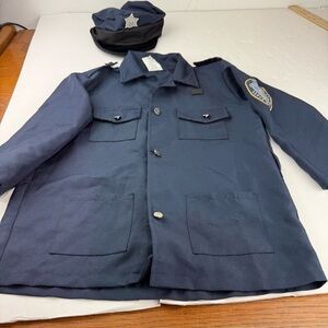 Child Youth Size 3-6 Police Officer Cop Costume. Includes Shirt and Hat